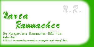 marta rammacher business card